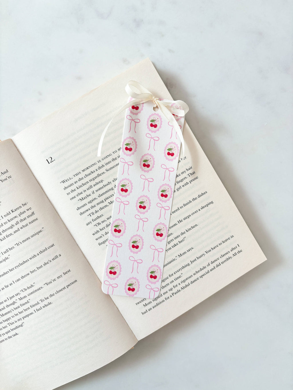 Cherry Coquette Frame Pattern Bookmark