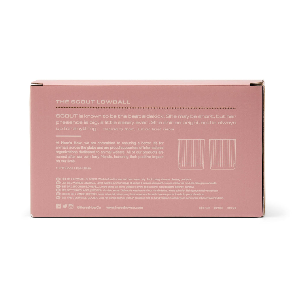 The Scout Lowball Glass - Set of 2 - Blush