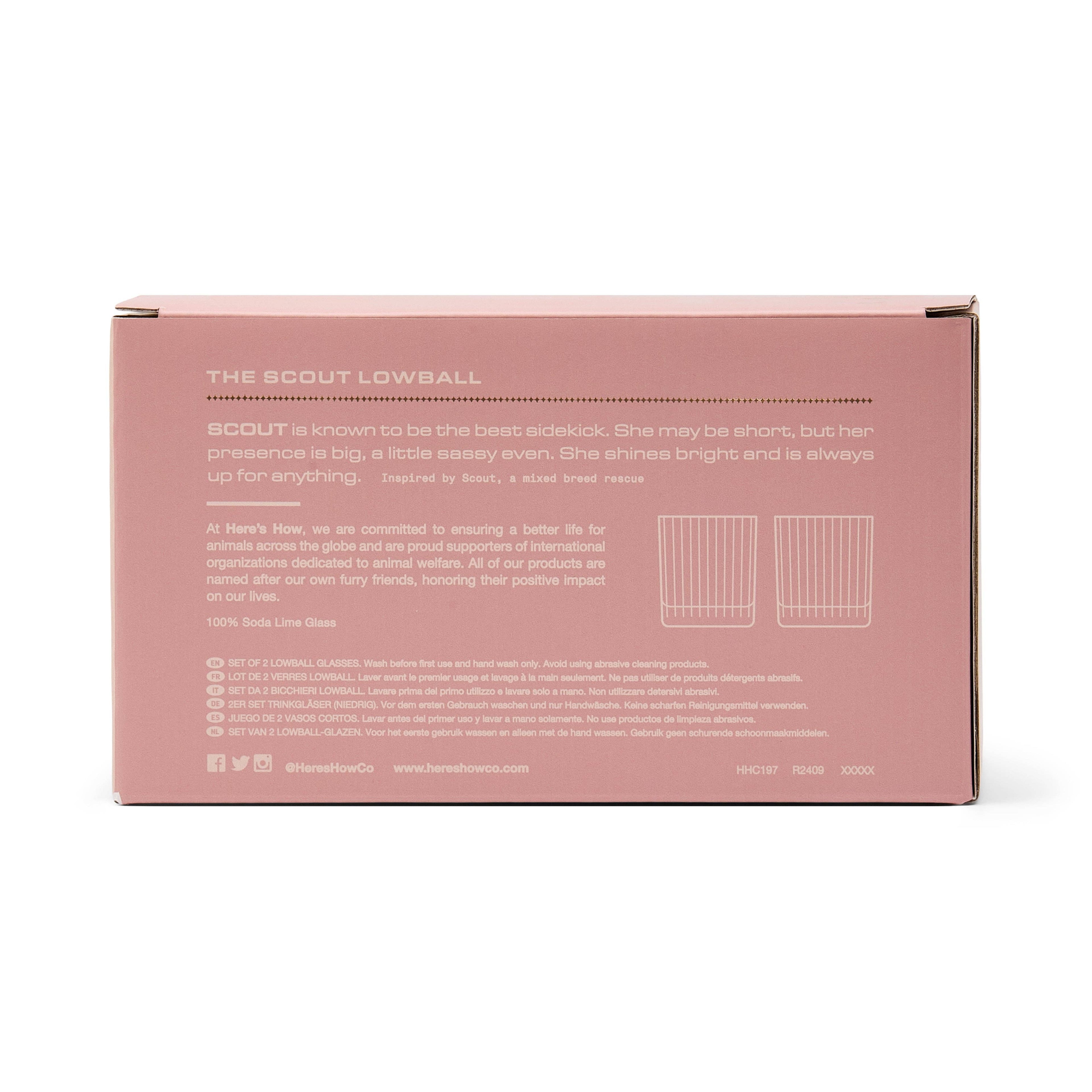 The Scout Lowball Glass - Set of 2 - Blush