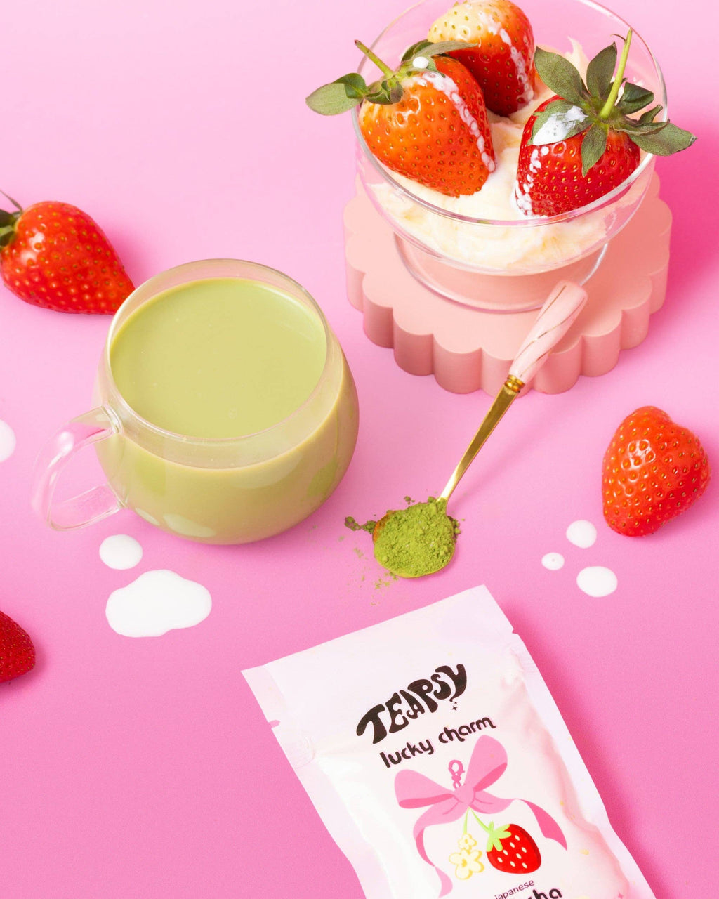 Matcha Strawberries & Cream "Lucky Charm"