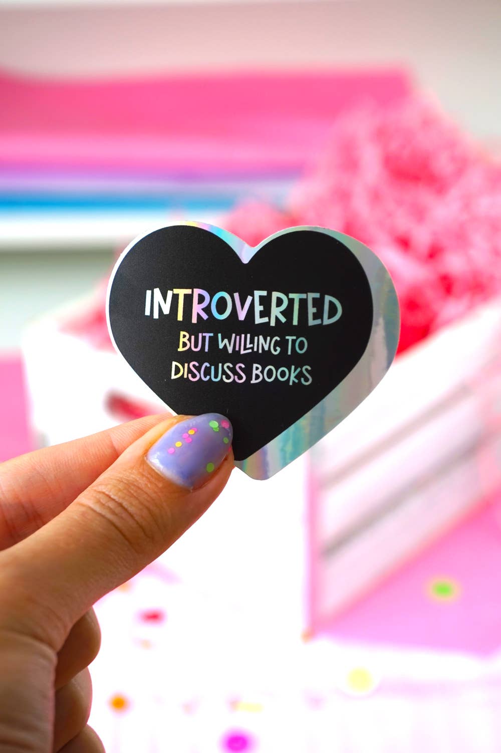 Creative Goodie - Introverted but Willing to Discuss Books Sticker