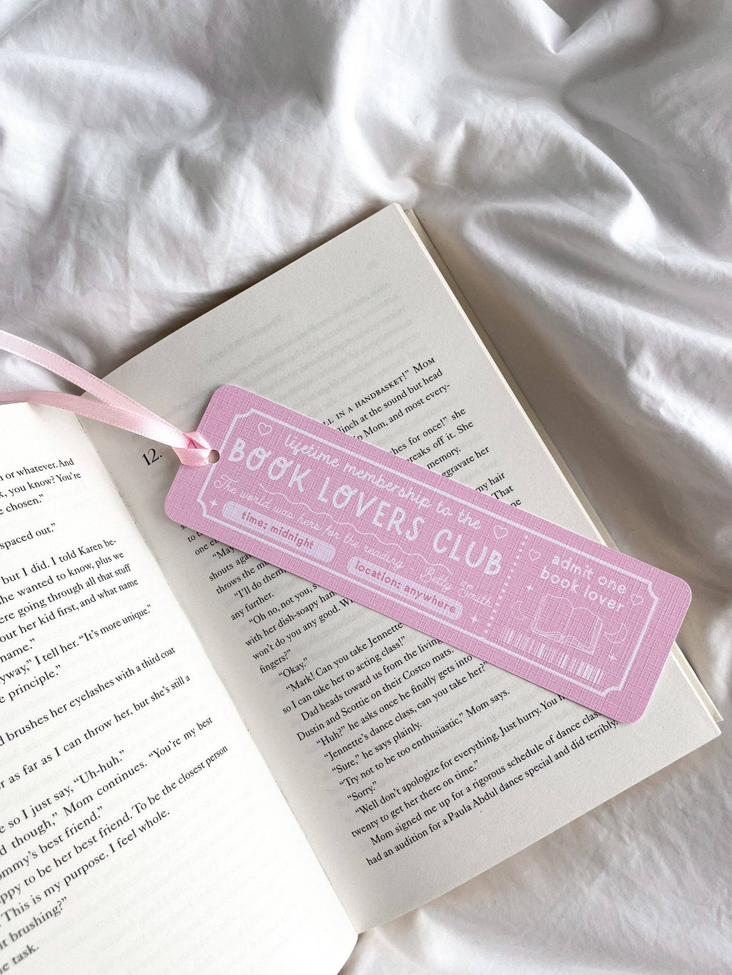 Book Lovers Club Bookmark | Feminist Bookmark | Bookmark Ticket | Bookish Gift | Book Club Bookmark