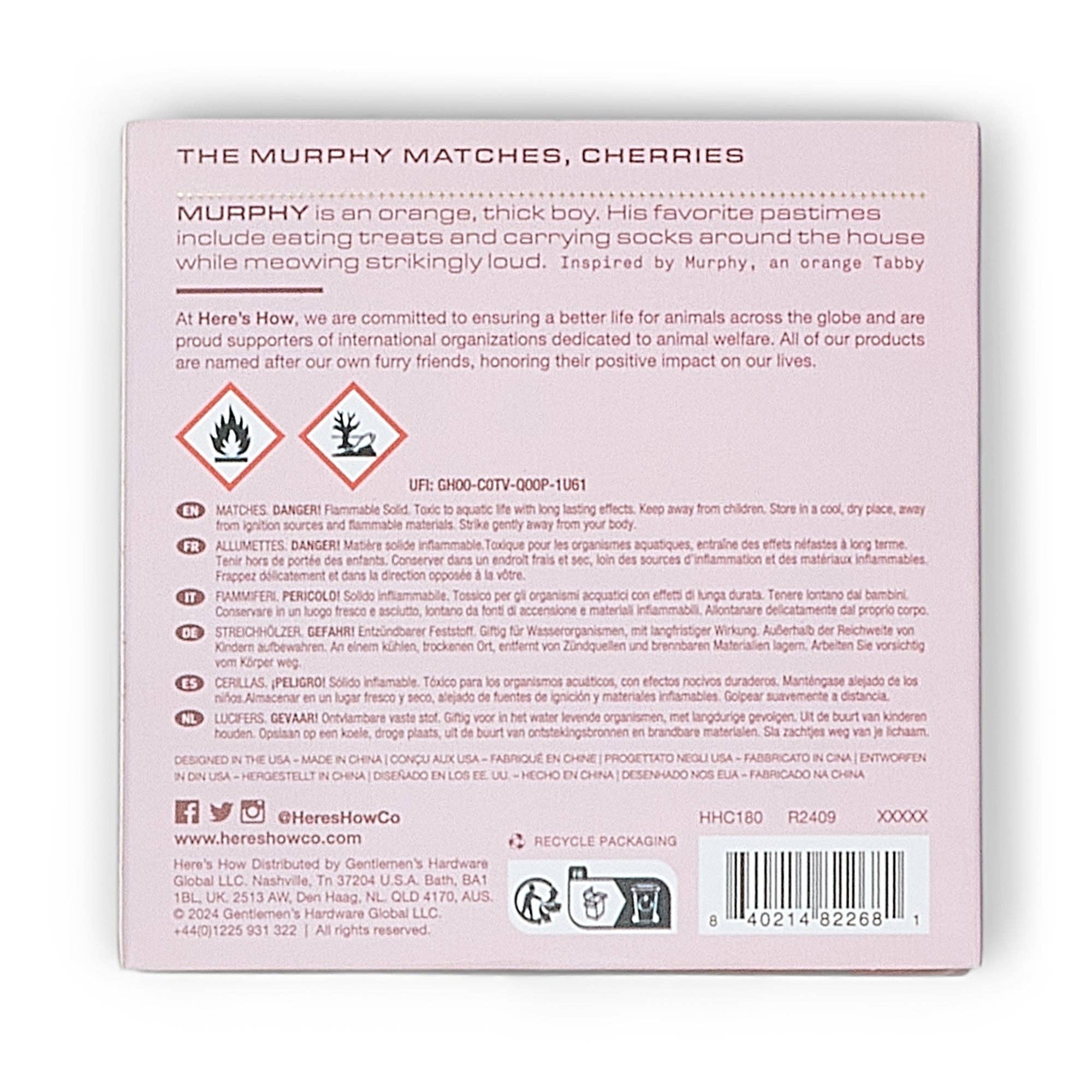 Luxury Matchbox - Cherries