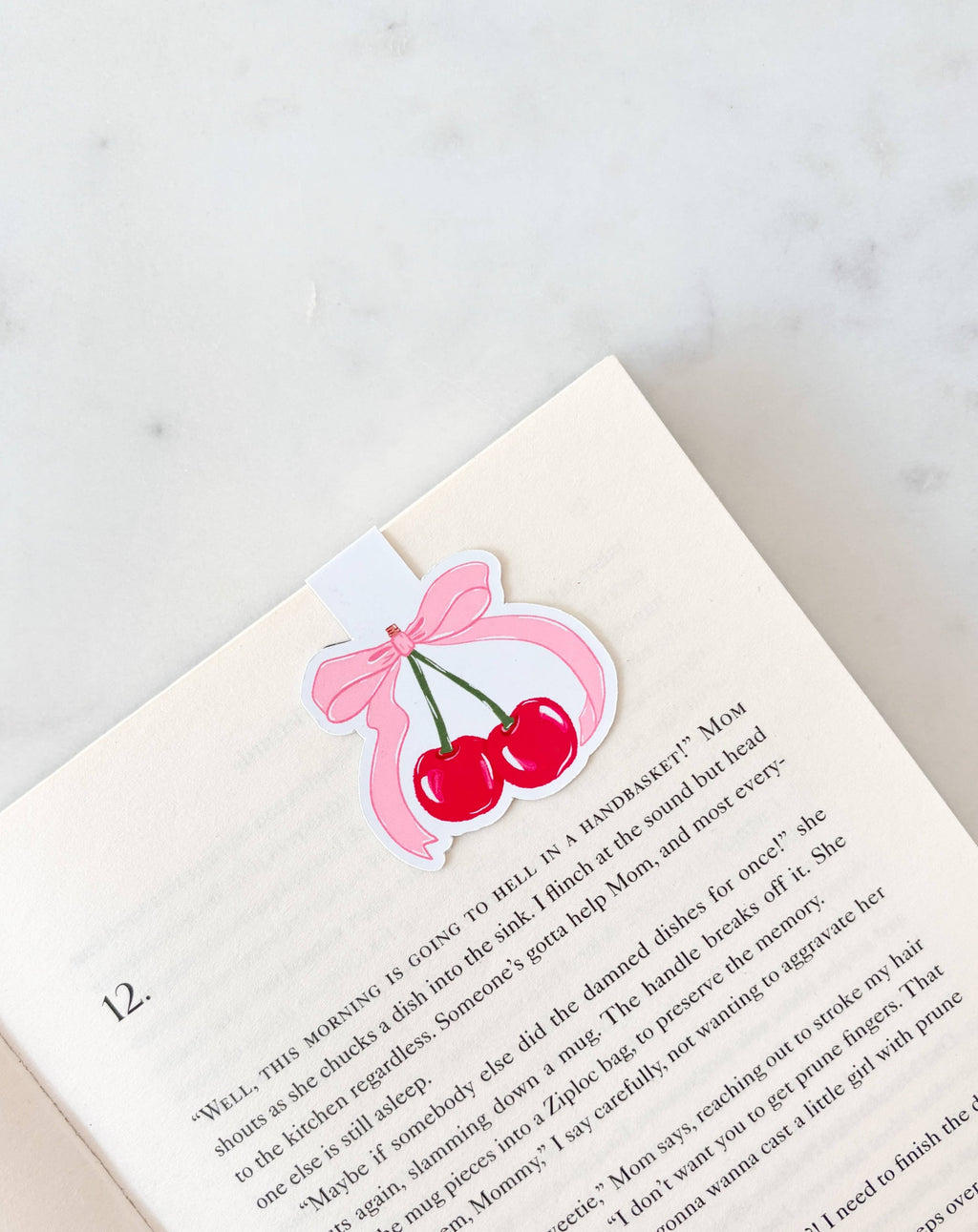 Fleurs on Sunday - Sweet Cherry Magnetic Bookmark