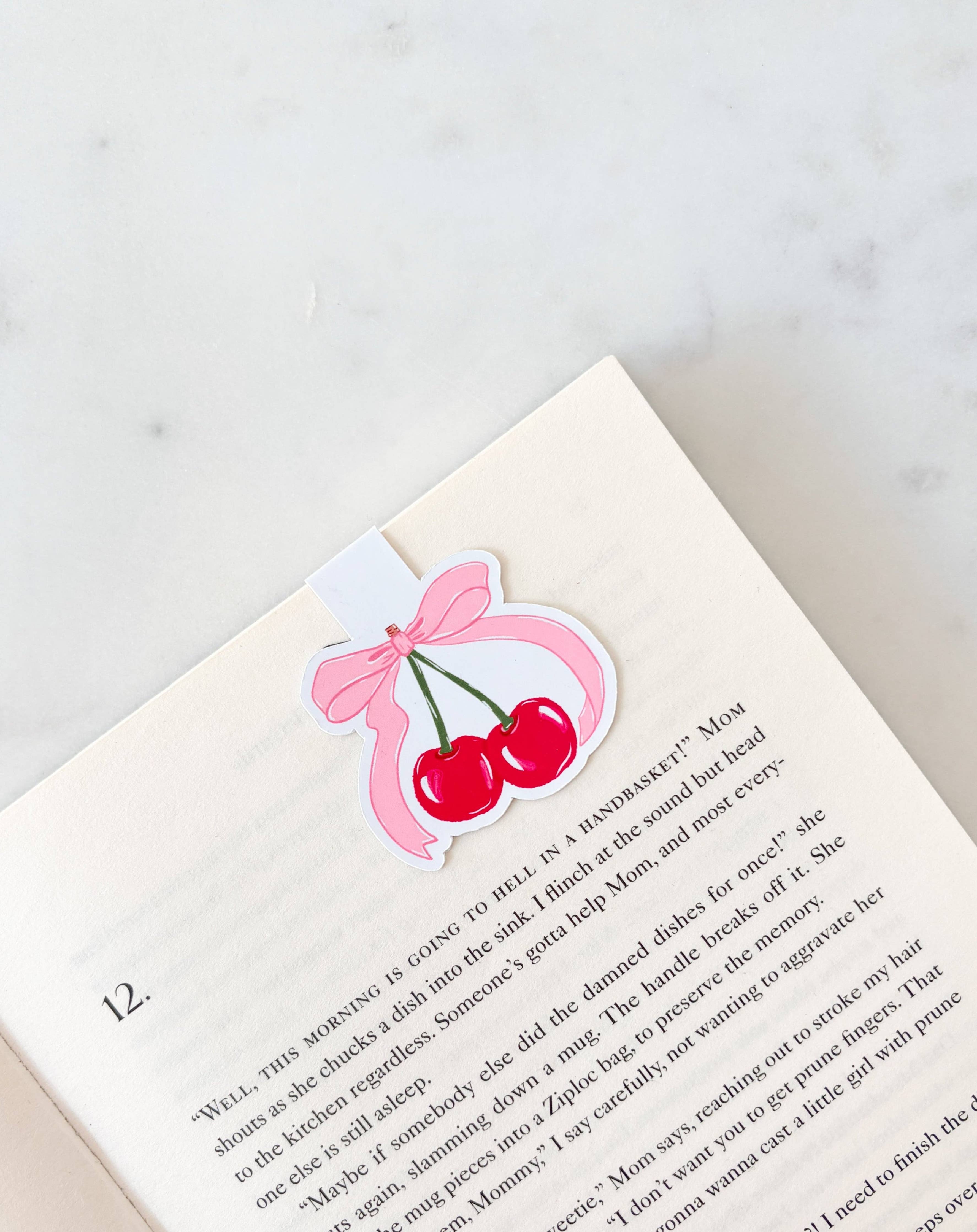 Fleurs on Sunday - Sweet Cherry Magnetic Bookmark