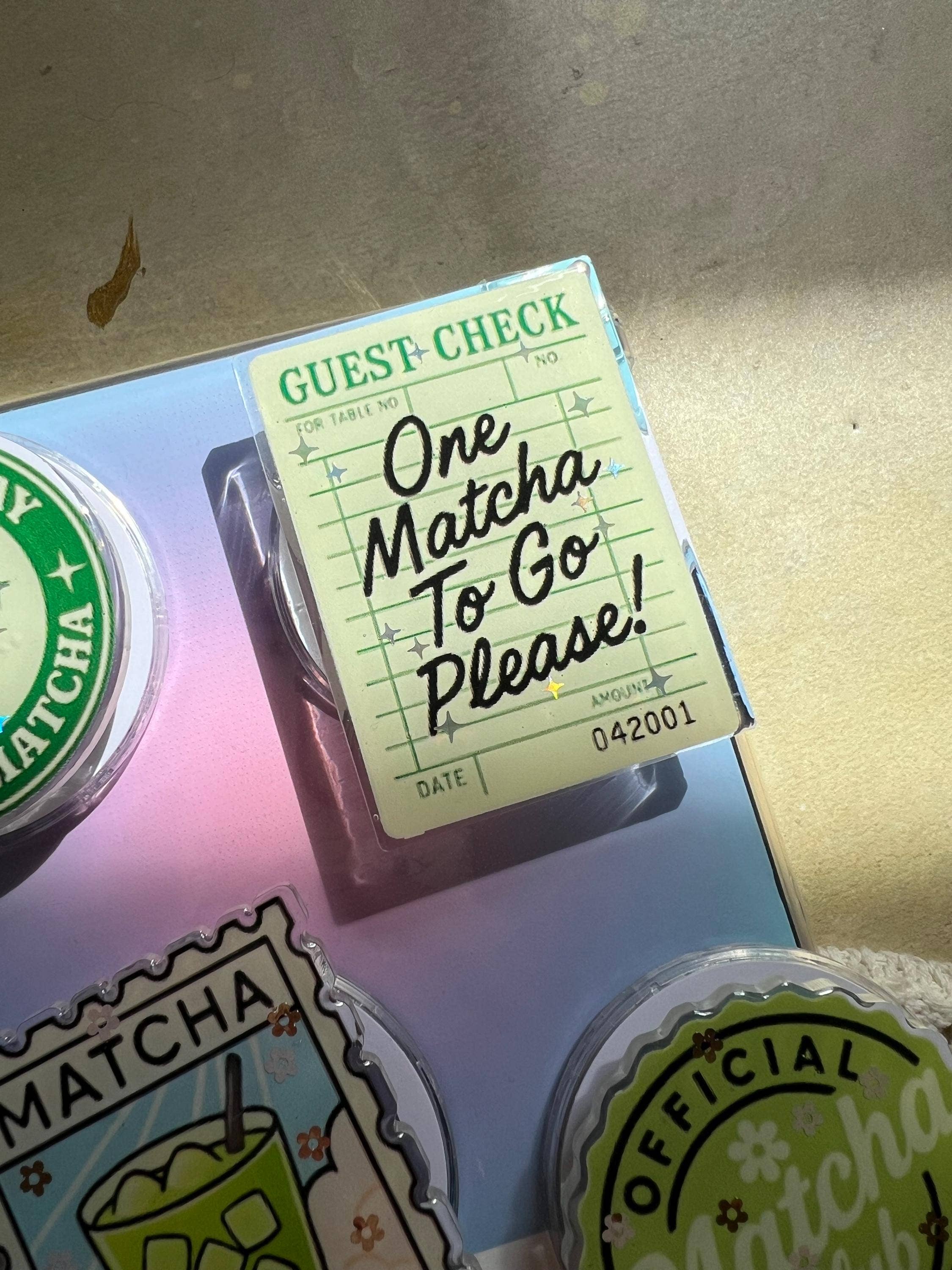 Matcha-Themed Kindle Grip & Phone Holder