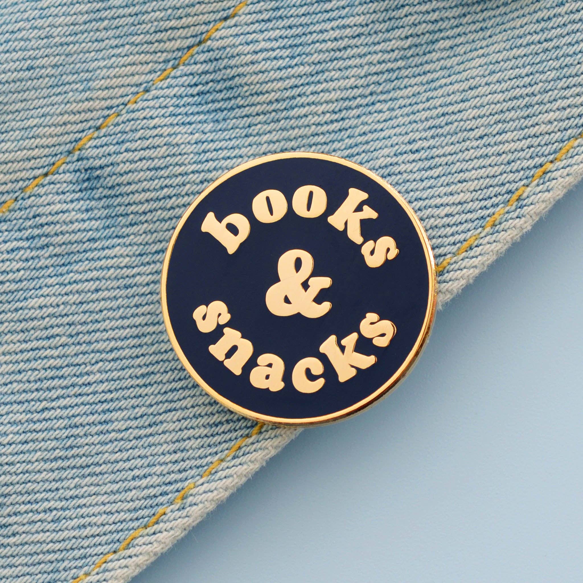 Alphabet Bags - Books & Snacks Enamel Pin
