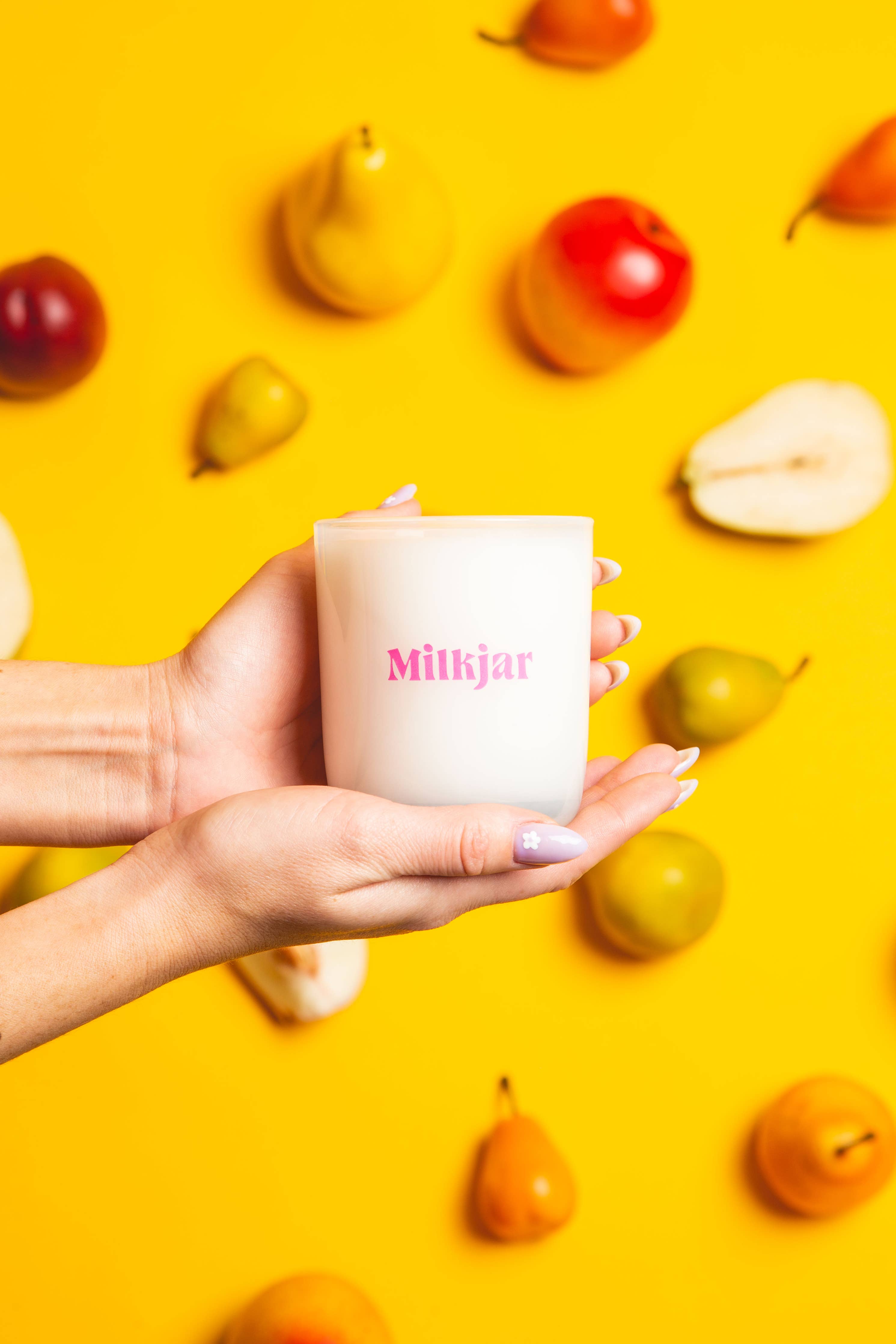 Milk Jar Candle Company - Pear & Nectarine Soy Candle