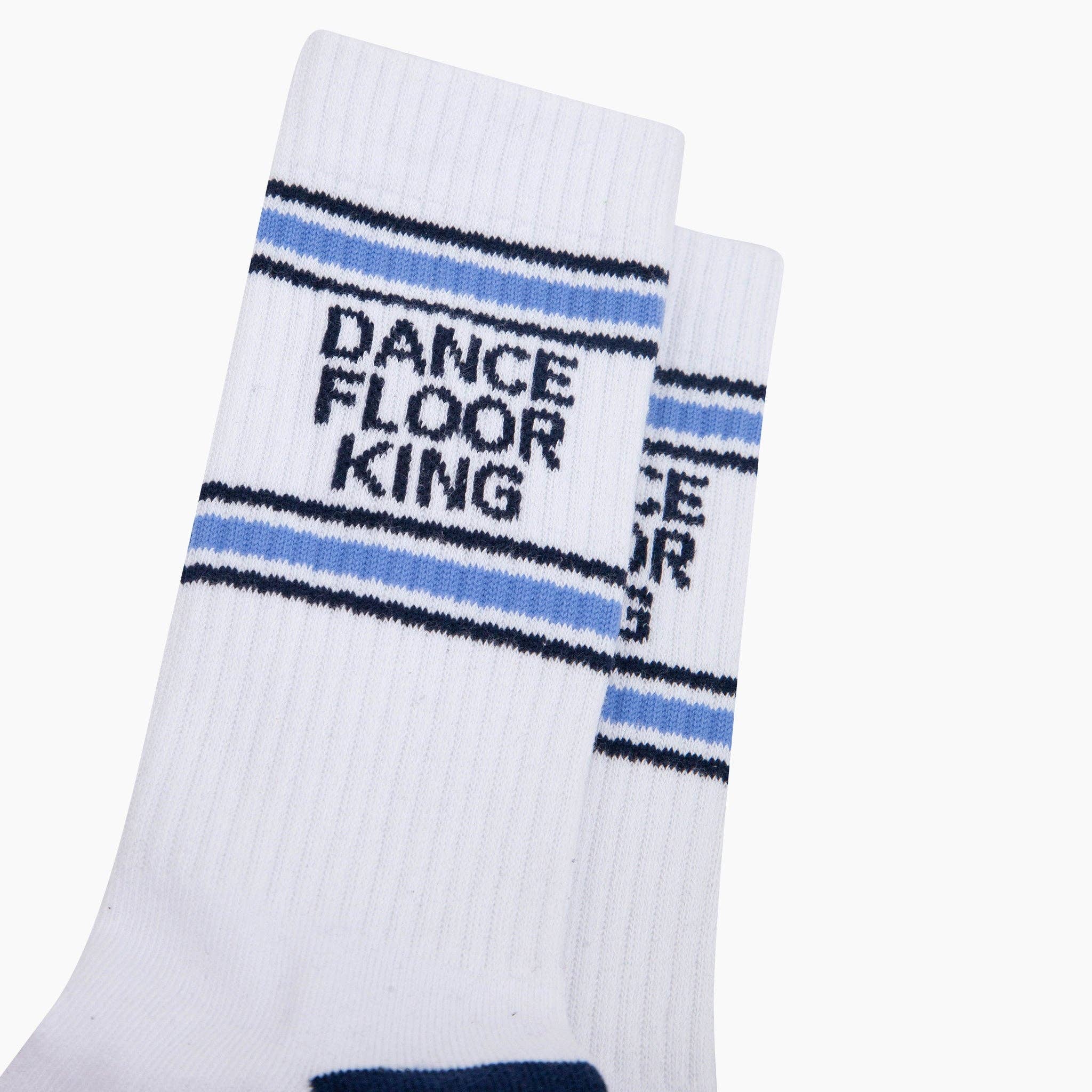 Dance Floor King Organic Cotton Sports Socks in White