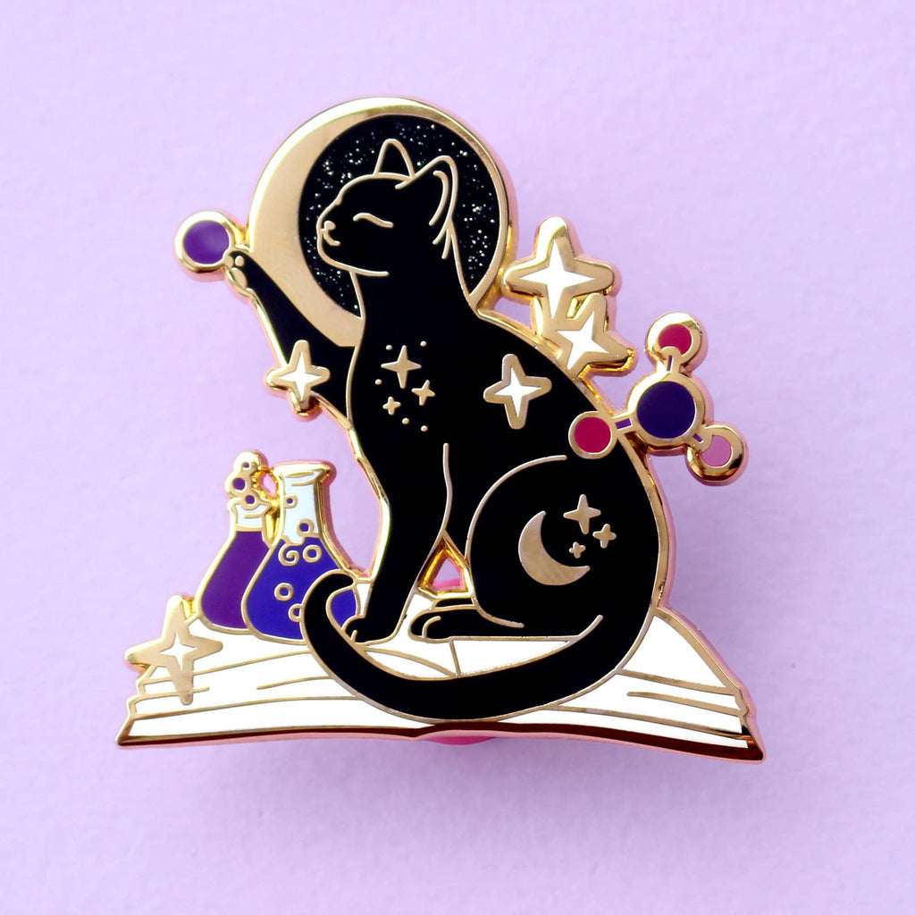 Glitter Punk - Science Cat Enamel Pin