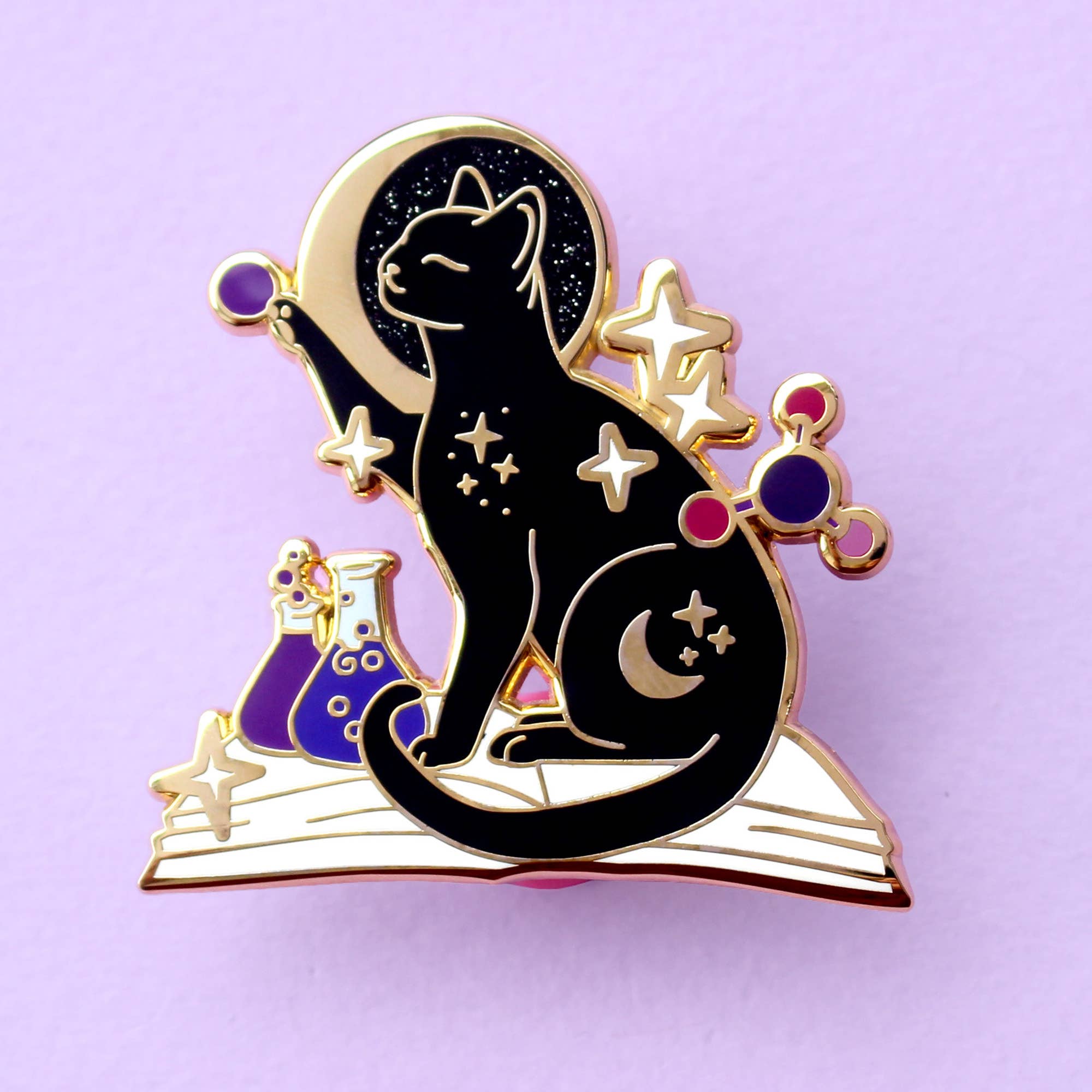 Glitter Punk - Science Cat Enamel Pin