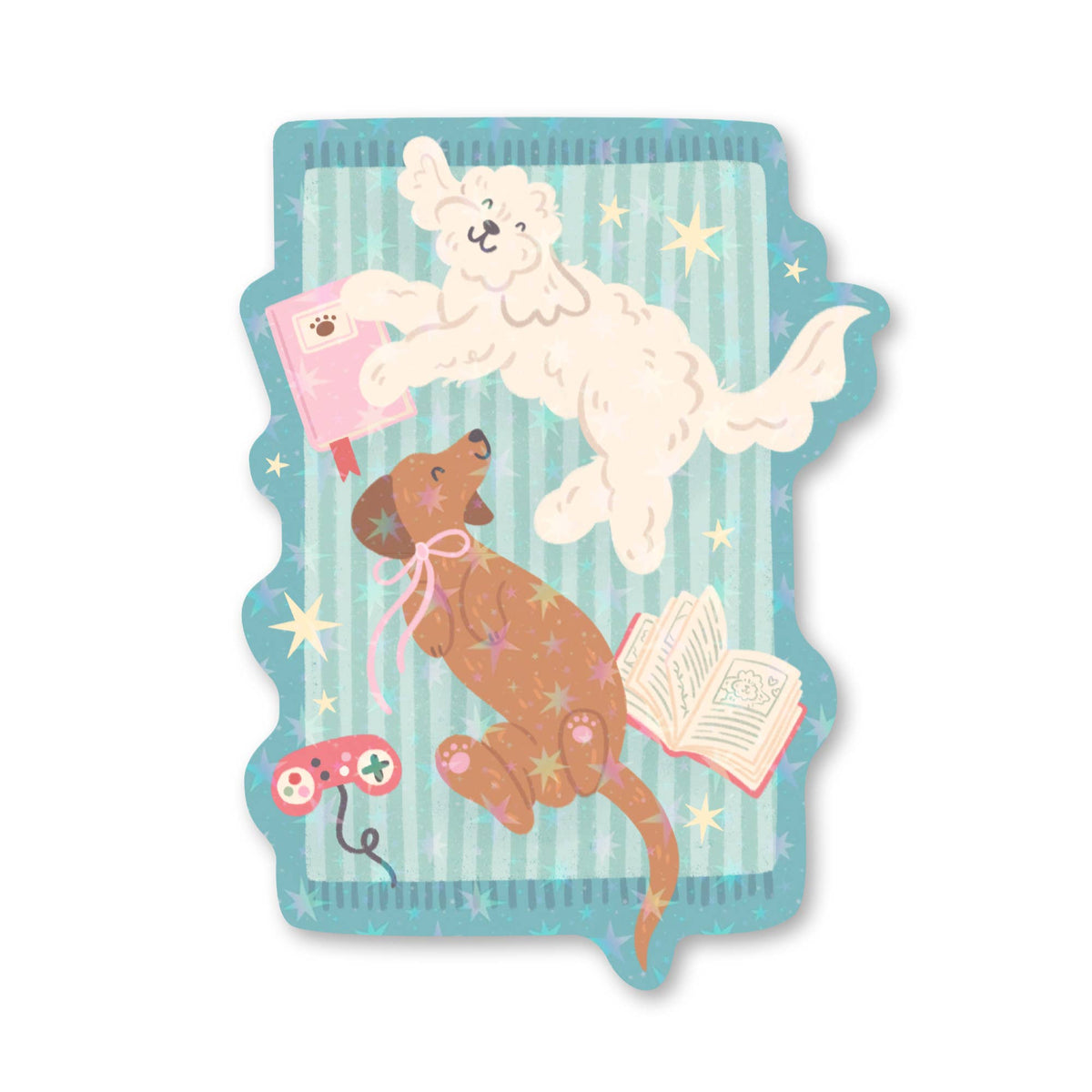 Cosy Dogs Holographic Vinyl Sticker