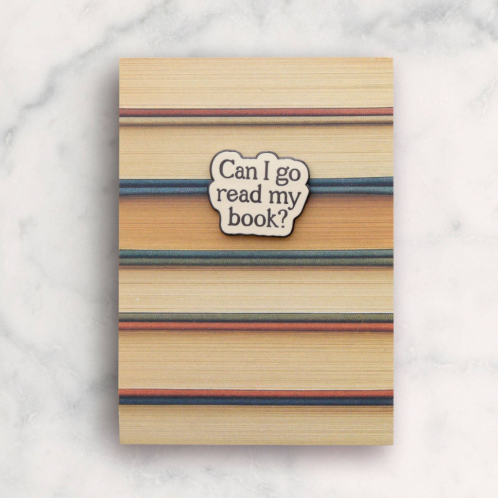 Alphabet Bags - Can I Go Read My Book? Enamel Pin