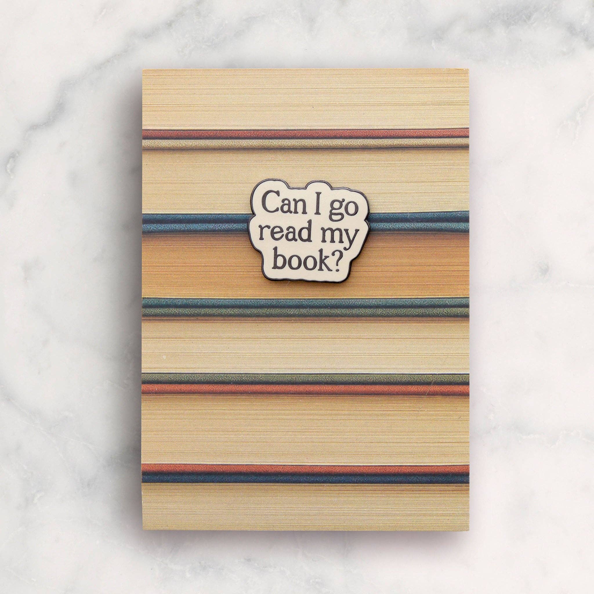 Alphabet Bags - Can I Go Read My Book? Enamel Pin