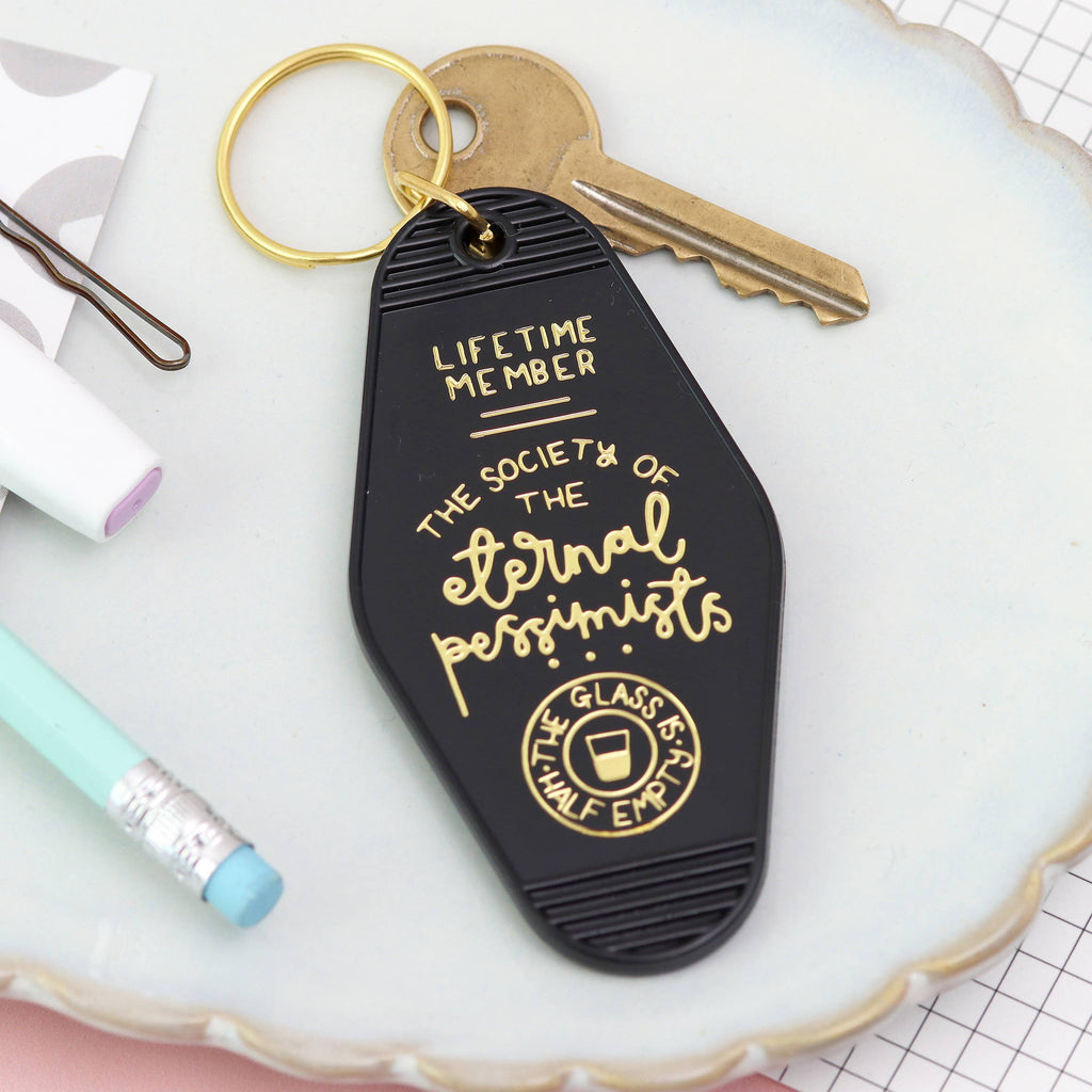 Laura Oh - the society of the eternal pessimists (black) keyring