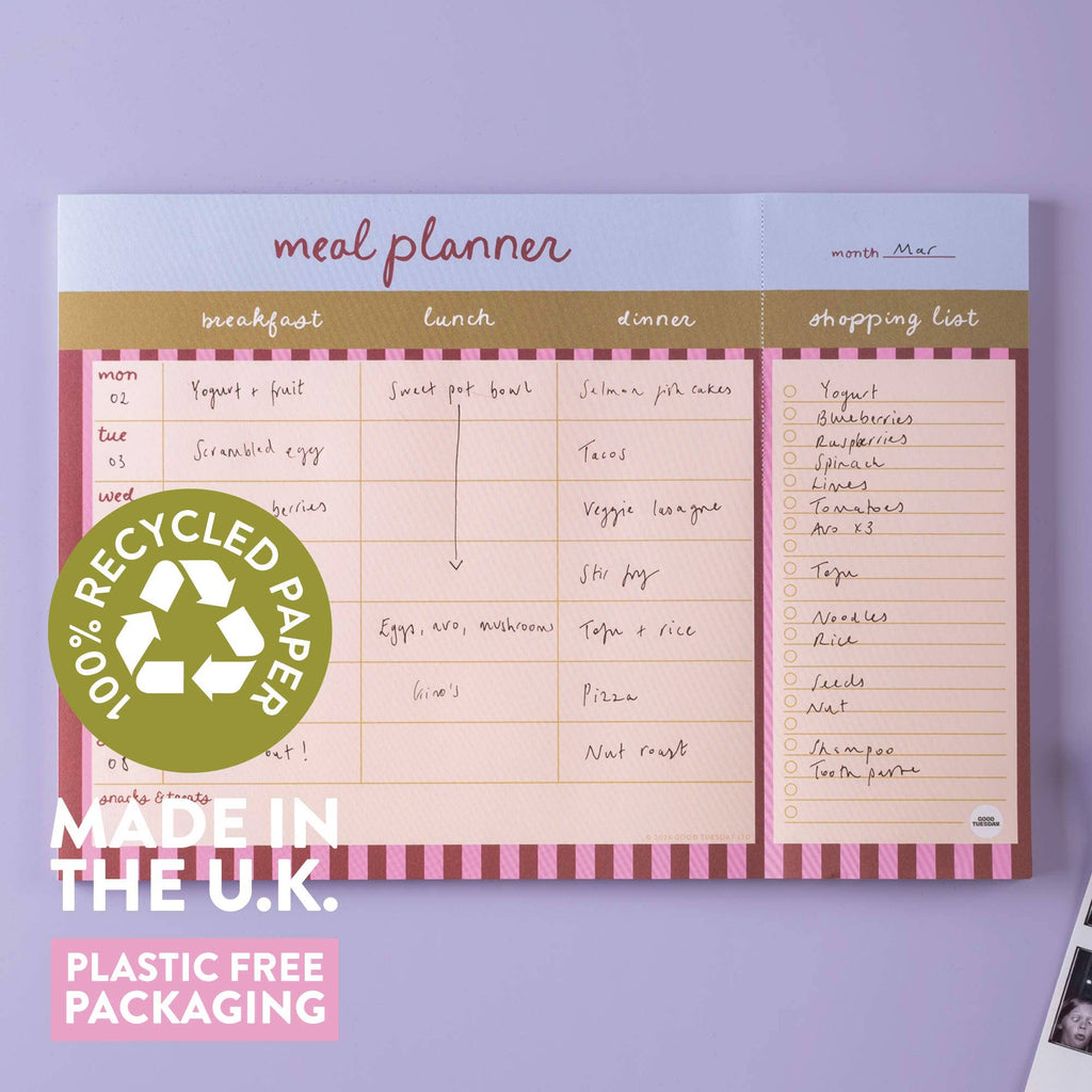 Good Tuesday - A4 Weekly Meal Planner Pad