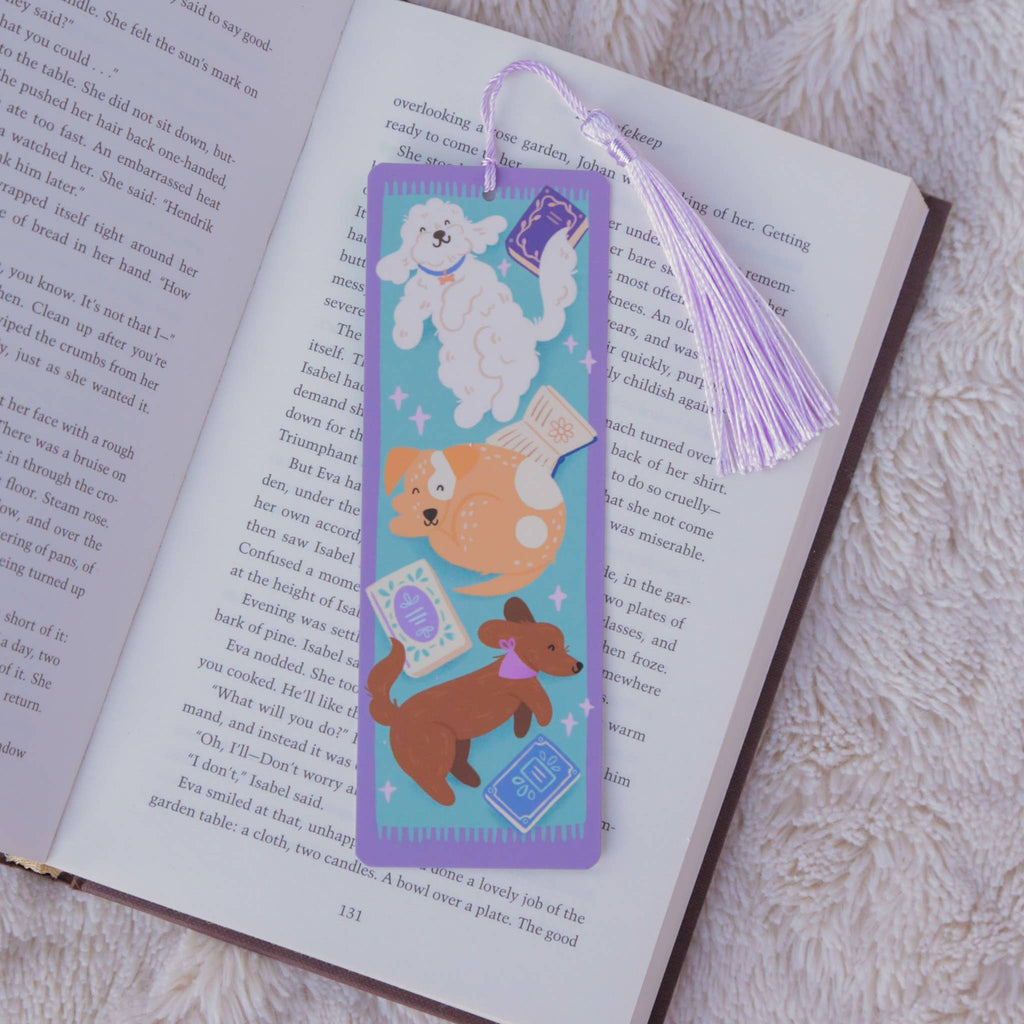 Hopscotch Paper Co. - Cosy Dogs Bookmark with Tassel
