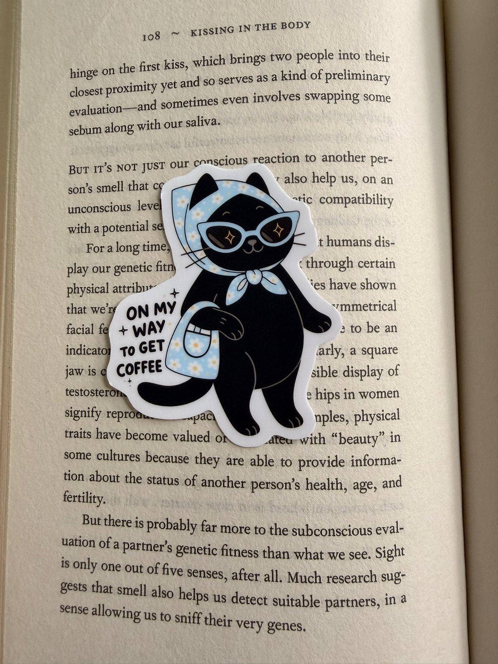 Black Cat Coffee Vinyl Sticker | Pet Laptop Decal