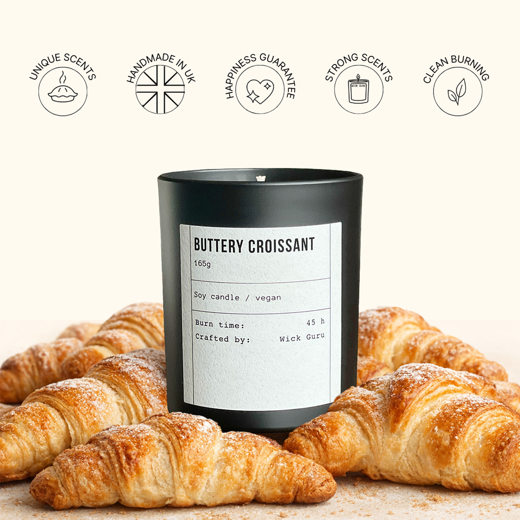 Croissant Scented Candle - Birthday Gift, Bakery-scent