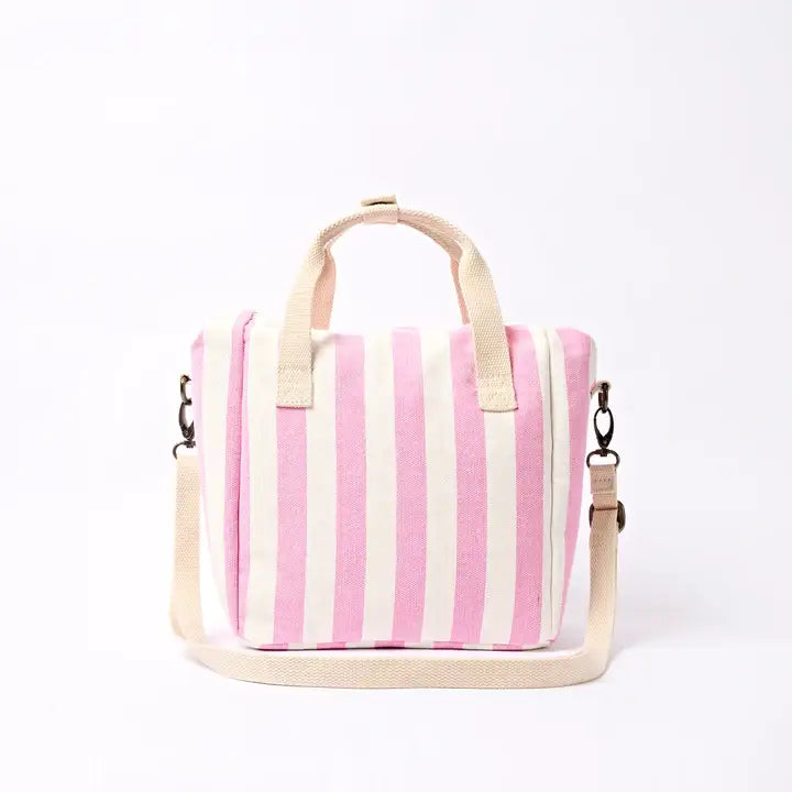 Hampstead Lunch Bag in Sherbet Stripe Cotton Canvas