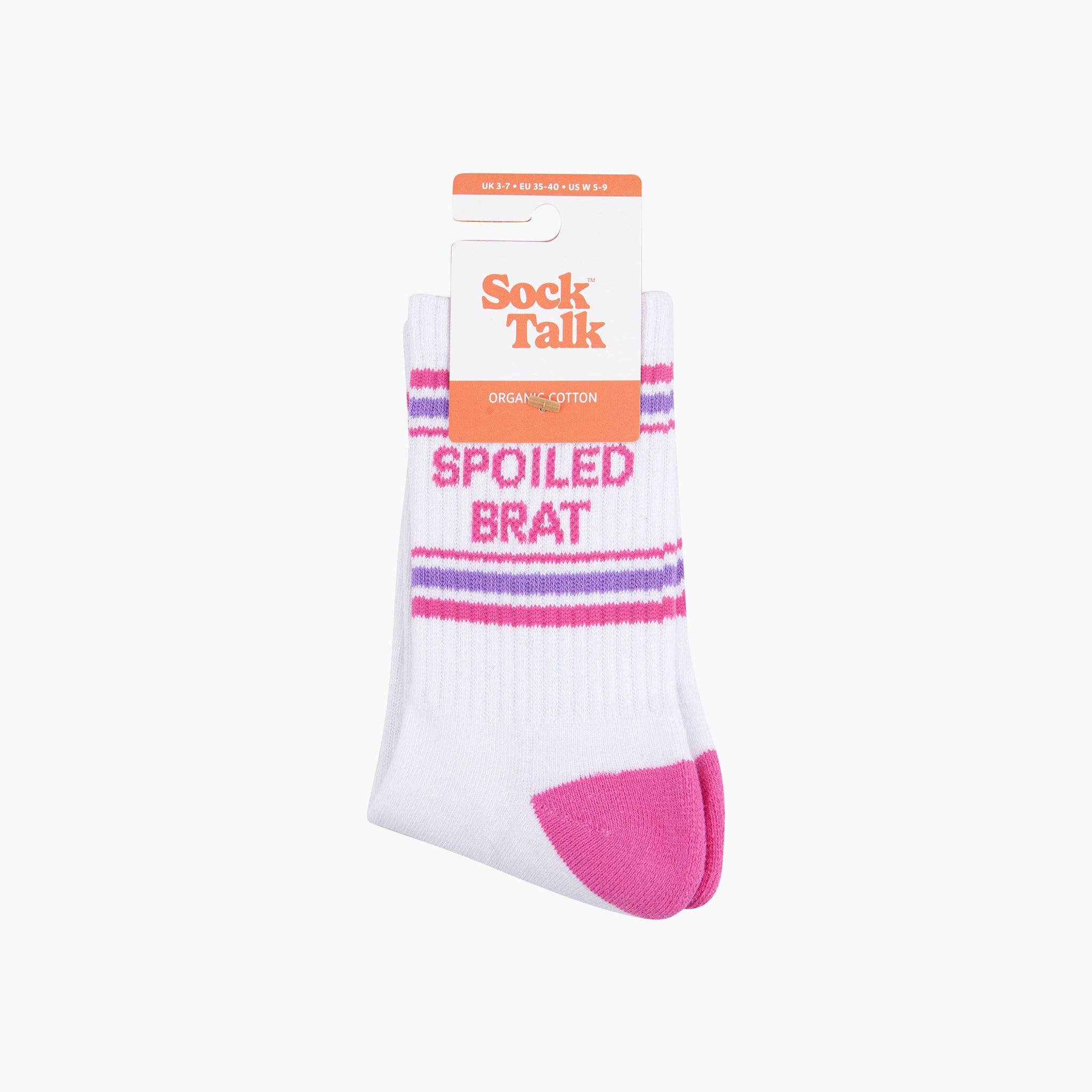 Spoiled Brat Organic Cotton Sports Socks in White