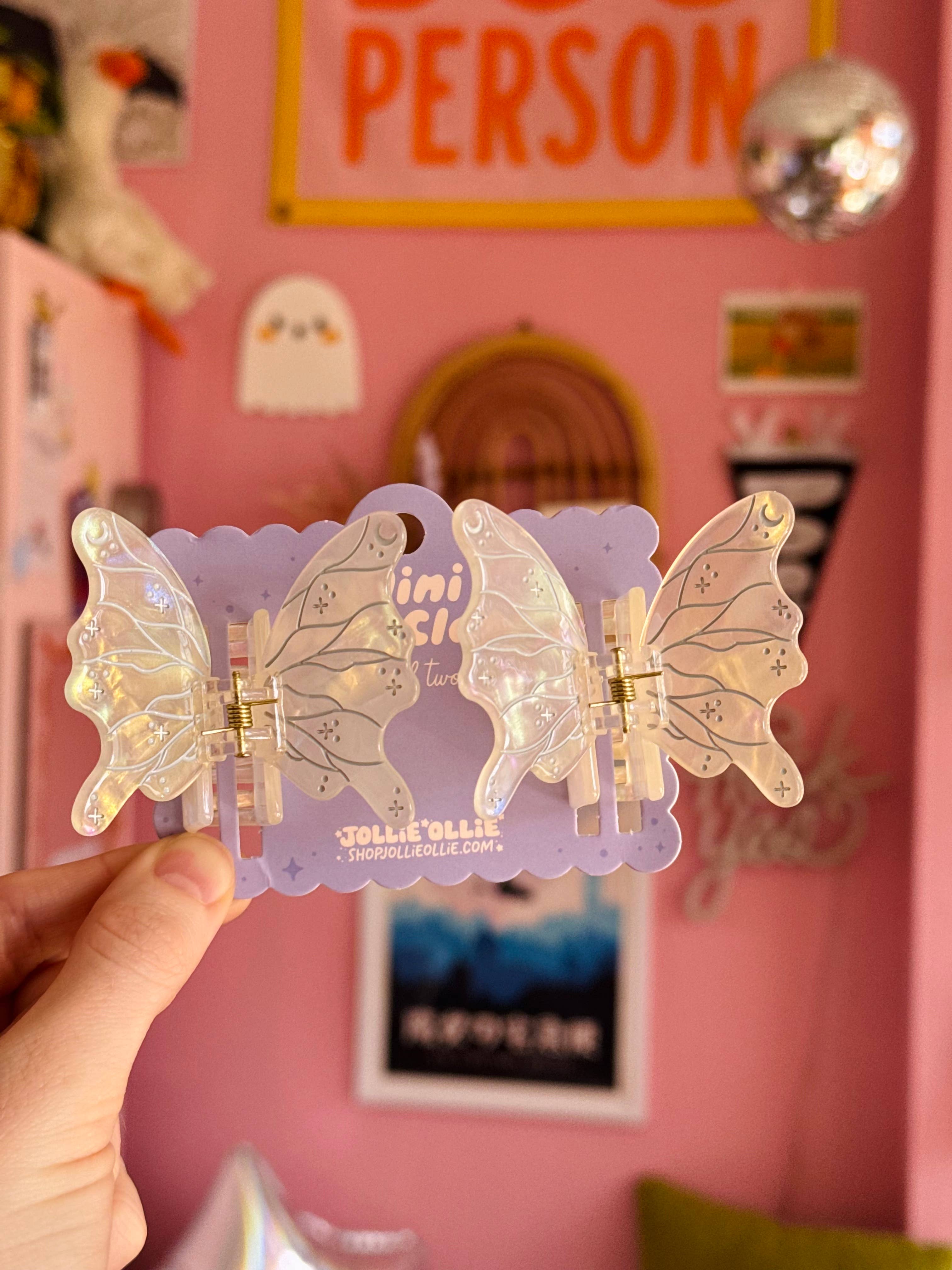 Jollie Ollie Designs - Mini Fairy Wings Butterfly Hair Claw (Set of 2)