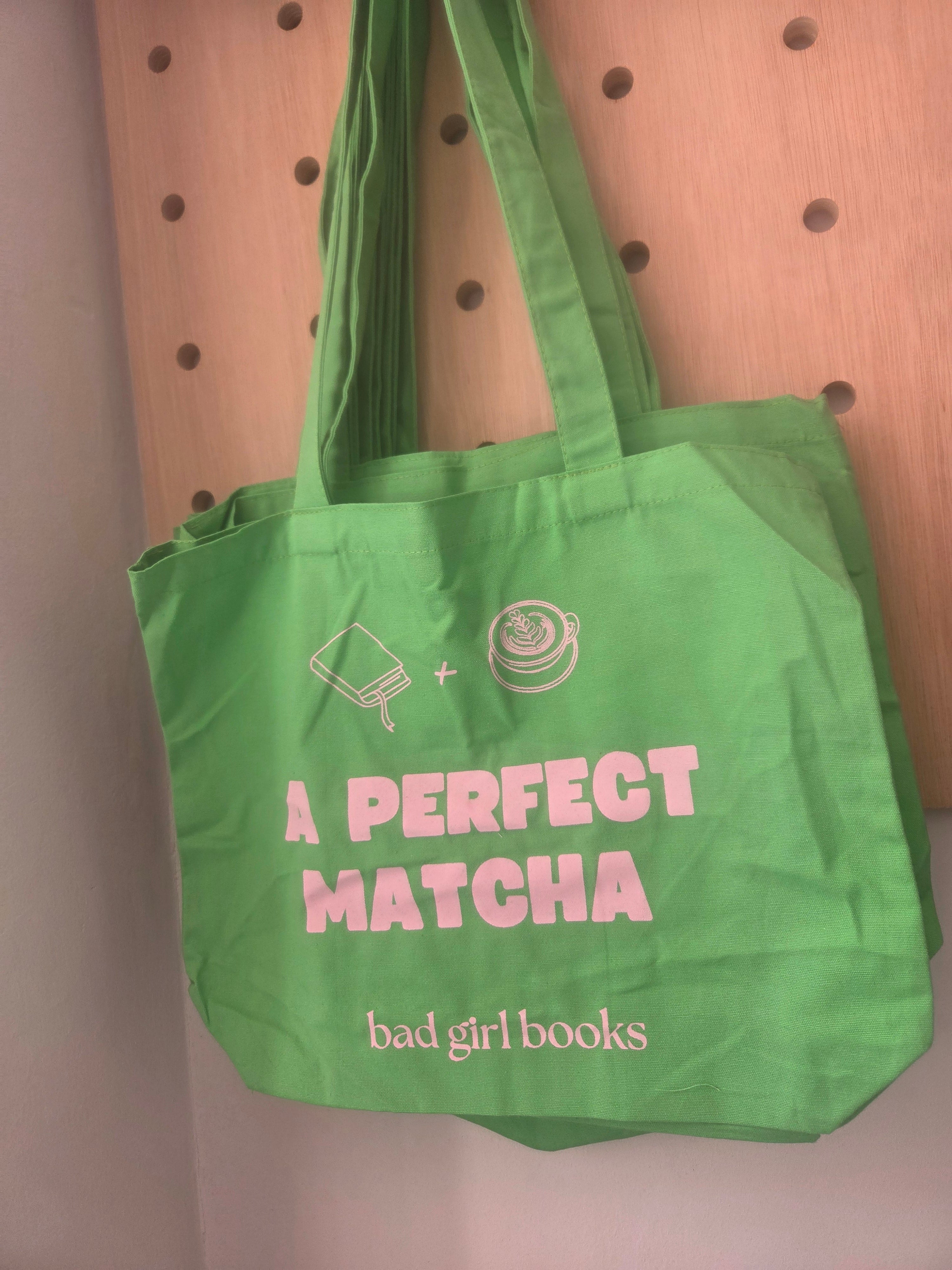 Matcha & Books Tote Bag